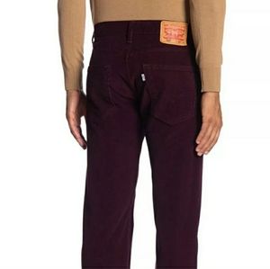 LEVIS 502  Corduroy, CORDS regular TAPPER burgundy